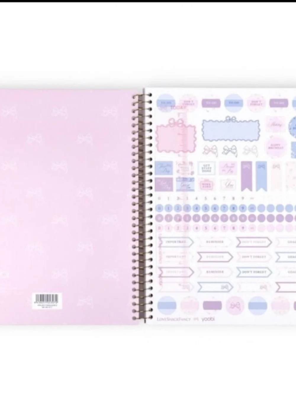 LoveShackFancy x Target - Yoobi Ribbon Rosa Monthly and Weekly Teacher Planner